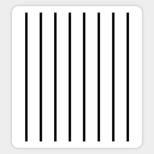 Narrow black and white stripes Sticker